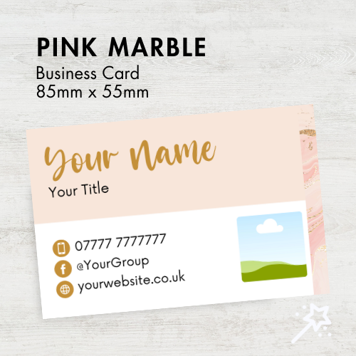 Pink Marble Business Card