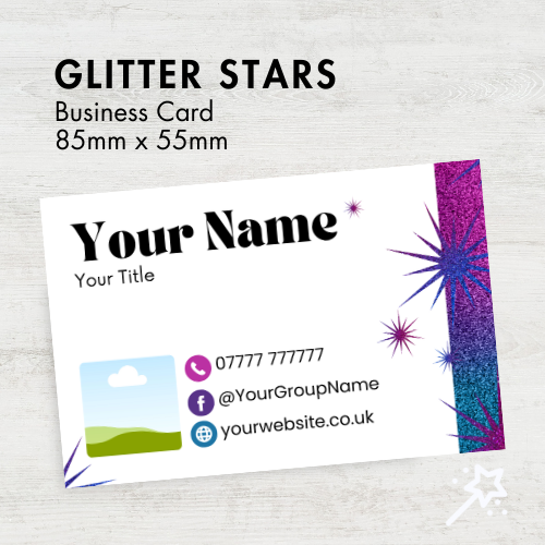Glitter Stars Business Card