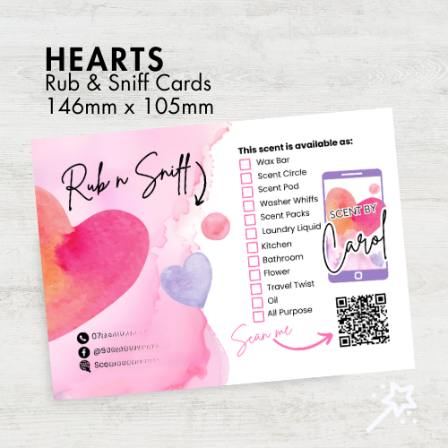 Heart Rub n Sniff Cards