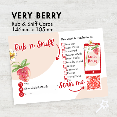 Very Berry Rub n Sniff Cards