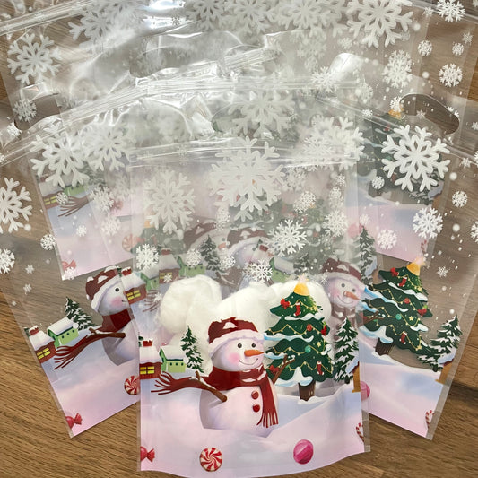 Christmas Bags - Snow Scene (10 Pack)